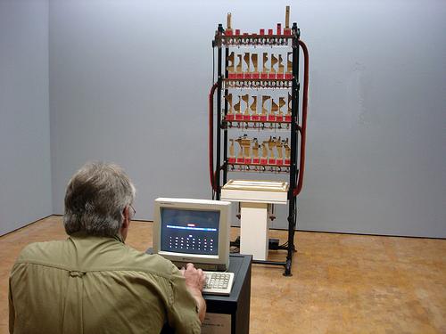 a photo of a guest operating the machine