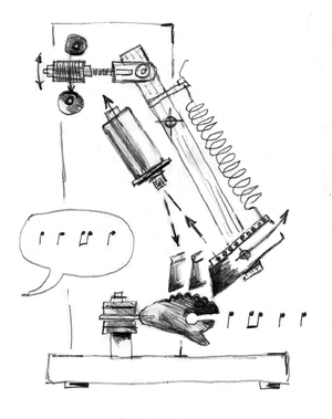 drawing of a frog instrument